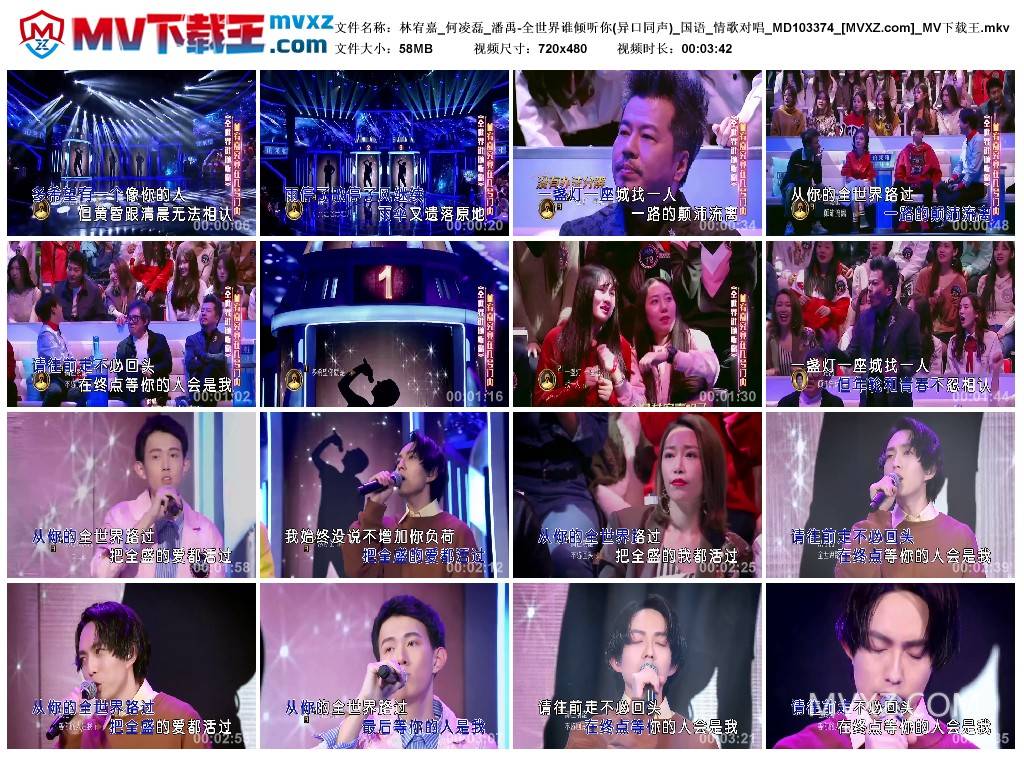 林宥嘉_何凌磊_潘禹-全世界谁倾听你(异口同声)_国语_情歌对唱_MD103374